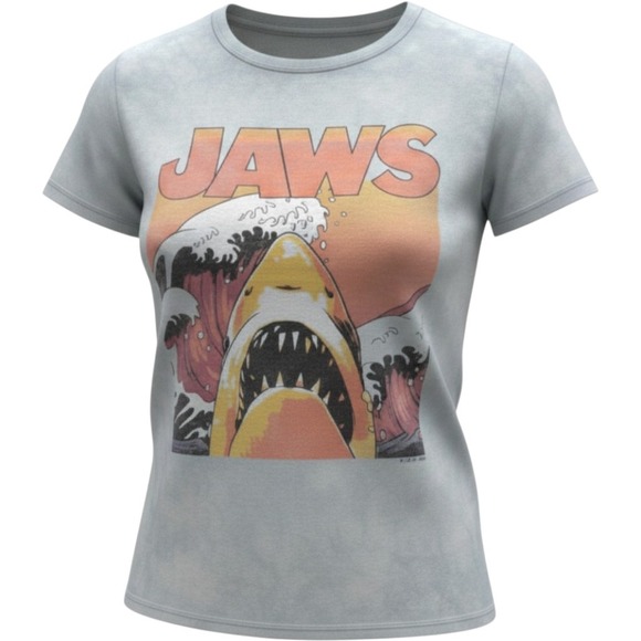 Old Navy Other - Old Navy Kids Jaws Movie Graphic Tie Dye T-Shirt Grey Large 10-12